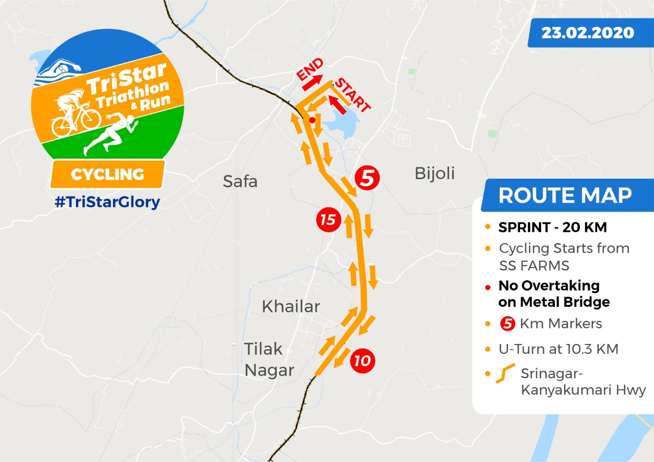 Sprint Distance - 20kms - 150mtrs⬆️, TriStar Triathlon, Coach Ravinder Gurugram