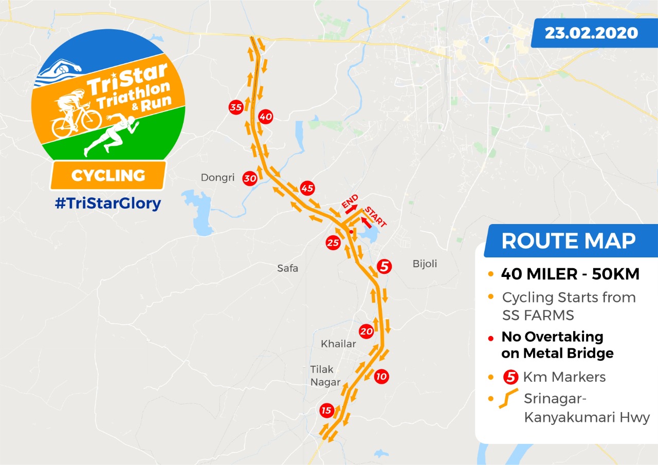 40 Miler - 50kms - 300mtrs⬆️, TriStar Triathlon, Coach Ravinder Gurugram